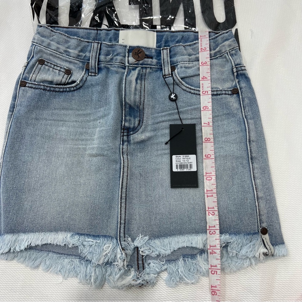 One Teaspoon Kids 2020 Jean Mini Skirt, size 10 - 12, NWT - Picture 5 of 6